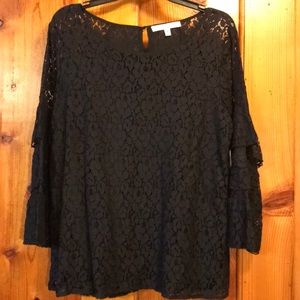 New with tag black lace top